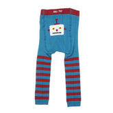 Leggings Socks Made of Organic Cotton – Comfortable and Breathable Children's Tights with Robot Design
